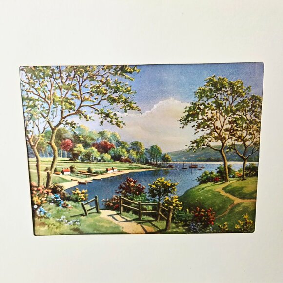 3 For 75 🥳💥 Vintage 1970s Foil Prints - Cottages & Scenery - Set of 2 - Picture 8 of 12